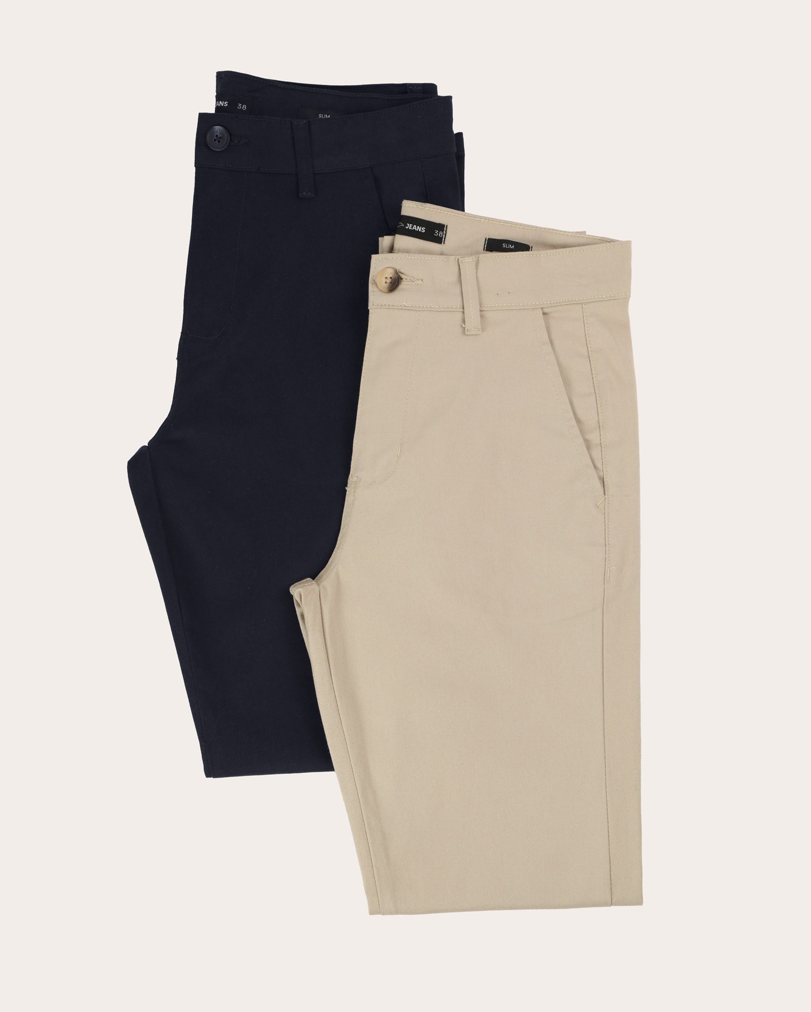 Kit calça sarja masculina 2 peças slim chino multicor | Pool Jeans