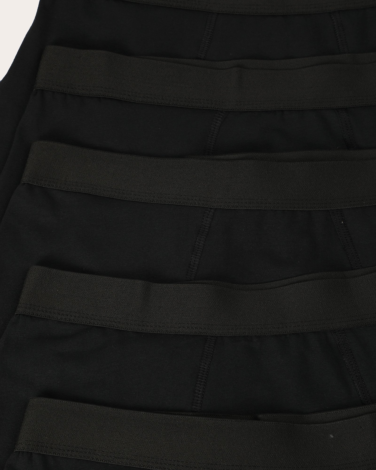 Kit cueca boxer 5 peças cós elástico - preta