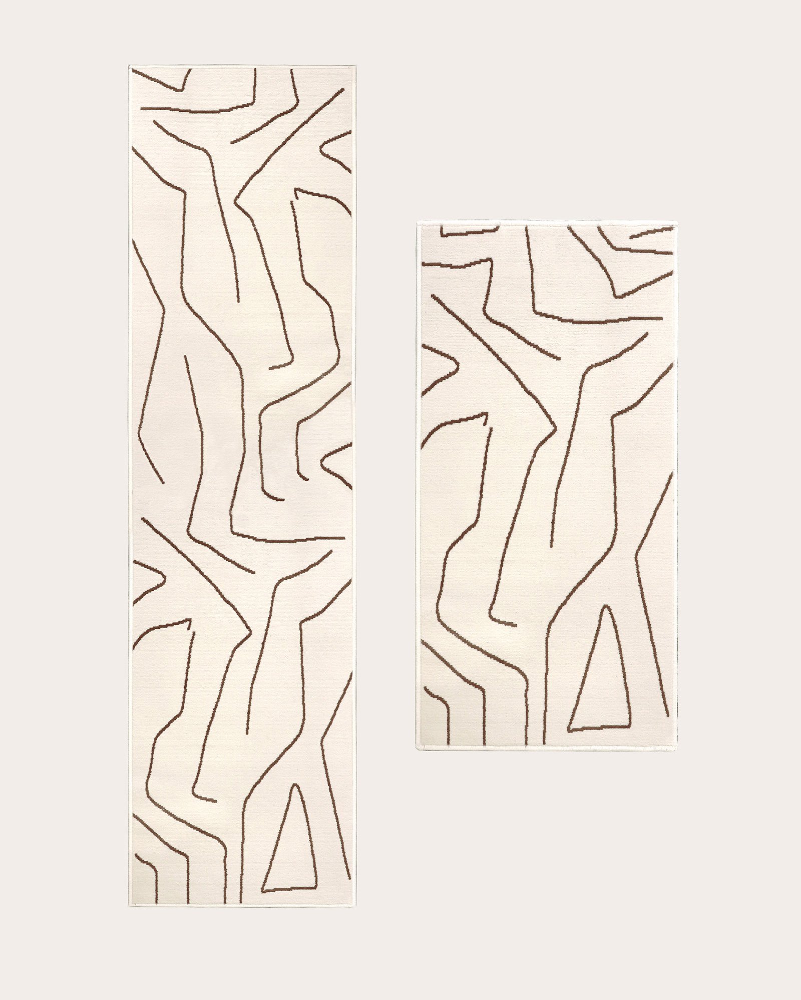 Kit tapete 50x100cm + passadeira New Velvet Max 50x180cm bege | Casa Riachuelo
