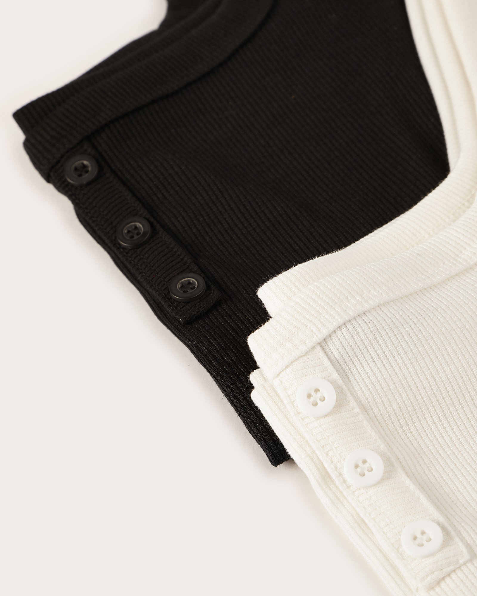Kit blusa feminina 2 peças Flavinha canelada com botões multicor