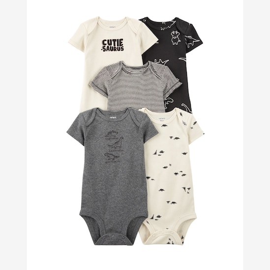 Enxoval bebê body 5 peças + calça 2 peças cós de elástico multicor | Carter's