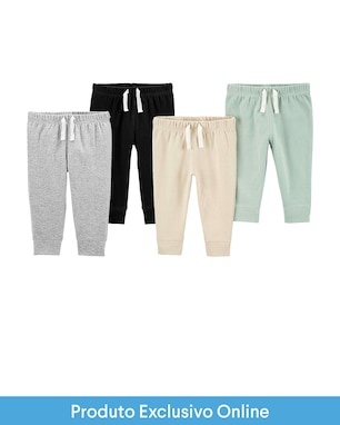 Enxoval bebê calça 4 peças com elástico - multicor | Carter's