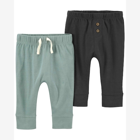 Enxoval bebê calça 4 peças cós elástico e botão - multicor | Carter's