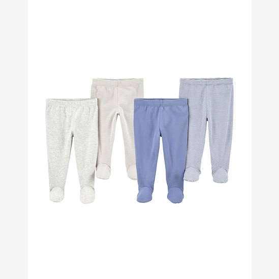 Enxoval bebê calça 4 peças com pezinho - multicor | Carter's