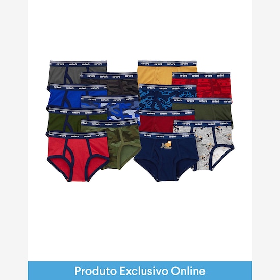 Enxoval infantil cueca 14 peças estampada - multicor | Carter's