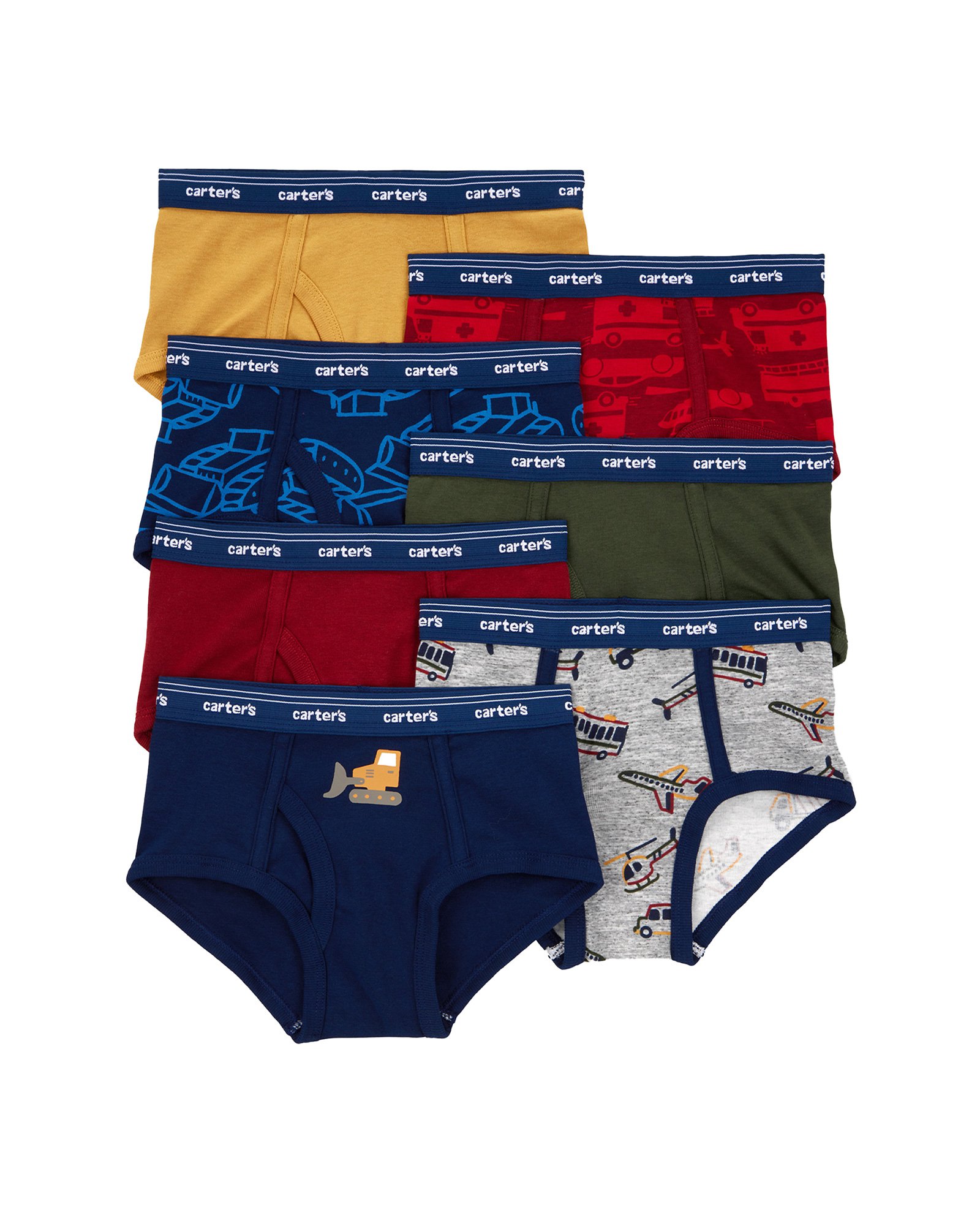 Kit cueca infantil 14 peças slip estampadas - multicor | Carter's