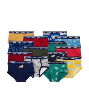 Kit cueca infantil 14 peças slip estampadas - multicor | Carter's