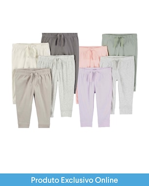 Enxoval bebê calça 8 peças com elástico - multicor | Carter's