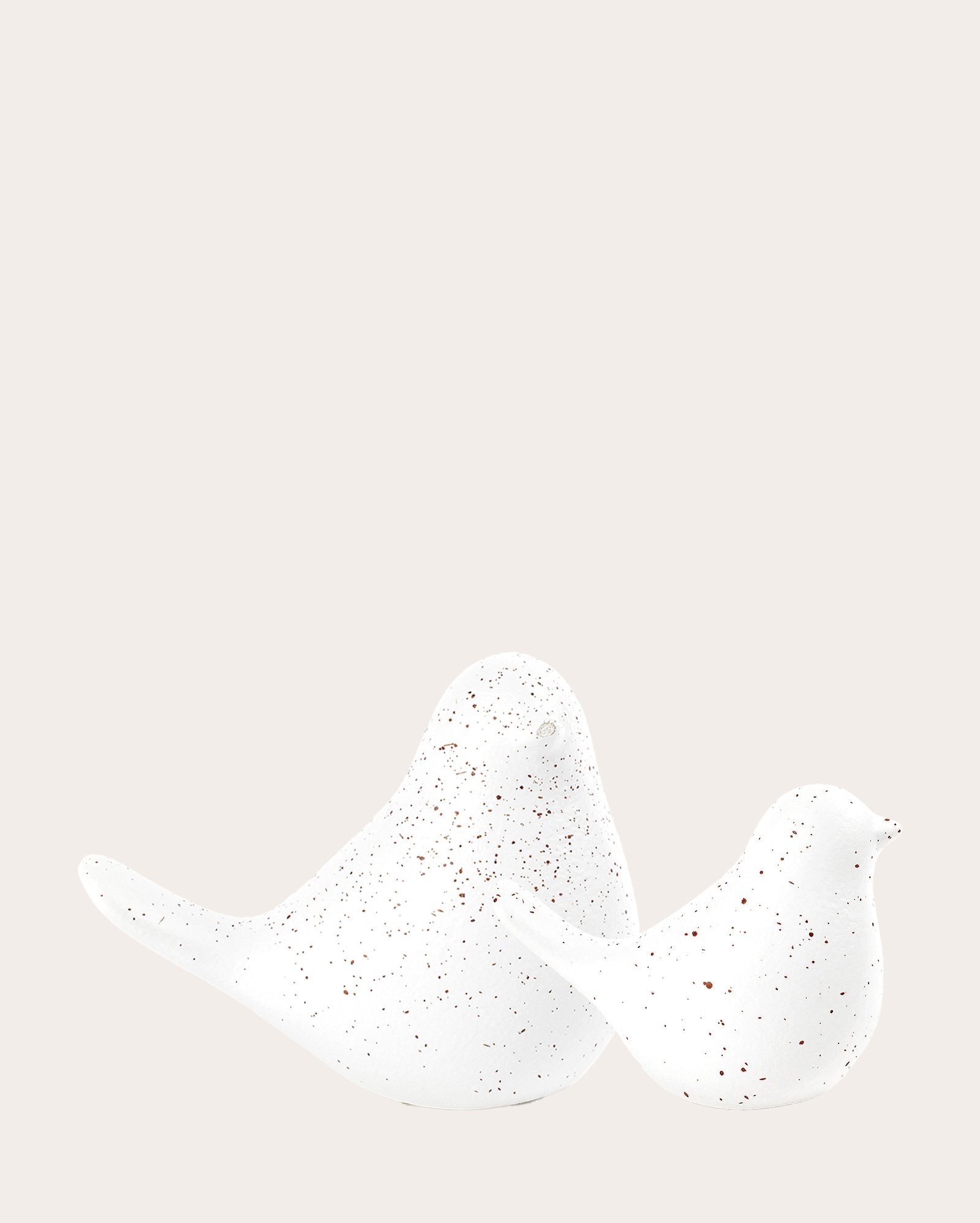 Kit objeto decorativo 2 peças P e M pássaro branco | Casa Riachuelo
