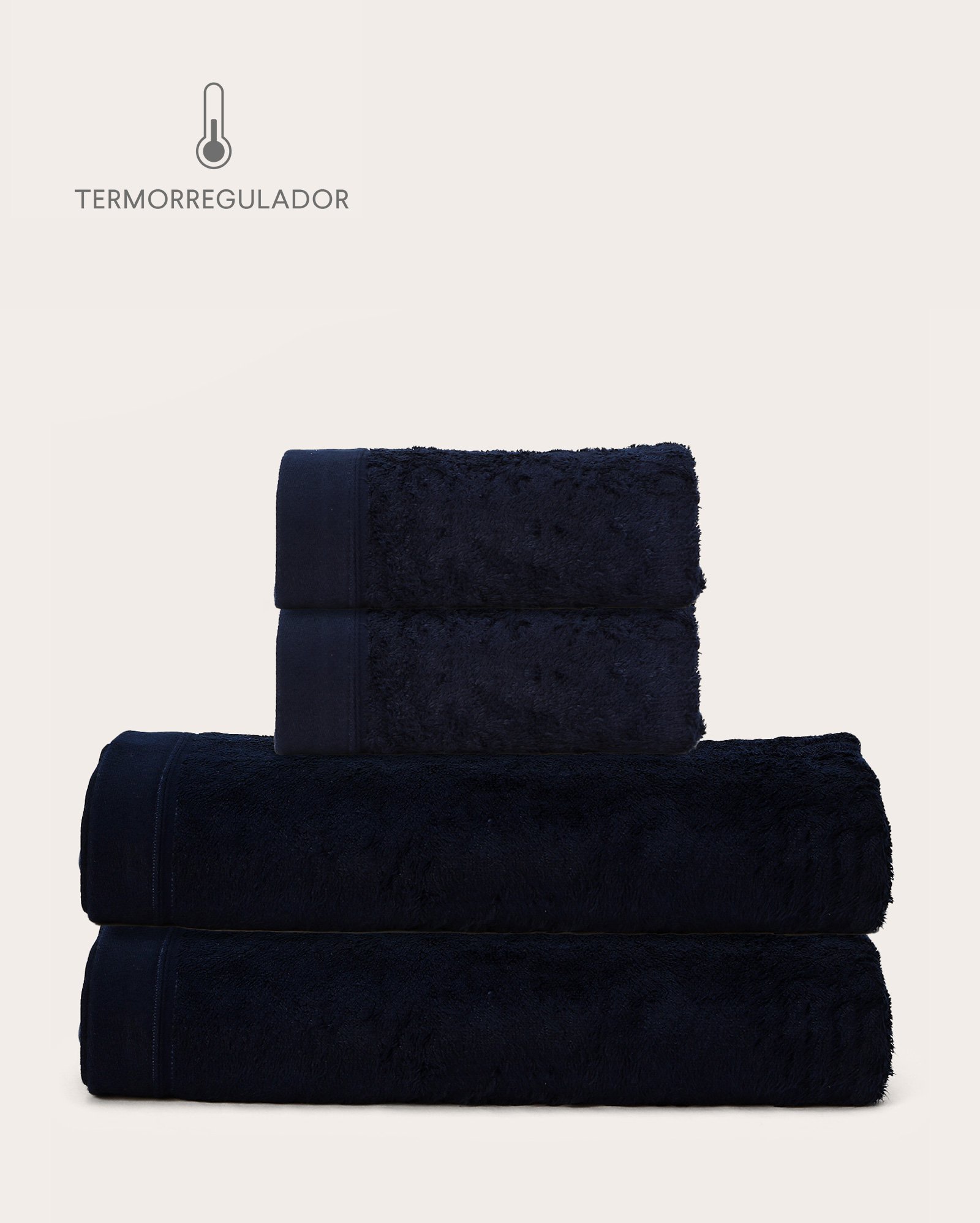 Kit toalha de banho 2 peças + kit toalha de rosto 2 peças bambu azul | Casa Riachuelo