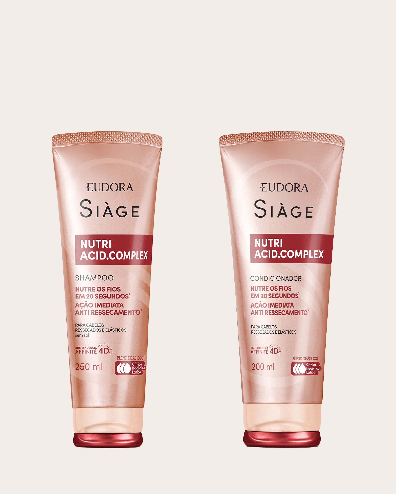 Kit shampoo 250ml + condicionador Nutri Acid.Complex 200ml | Eudora