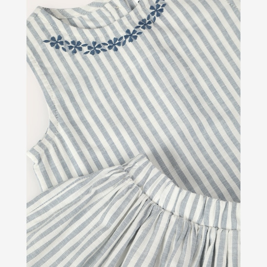 Enxoval infantil conjunto curto 2 peças em viscose listrado + caixa de presente M multicor | Carter's