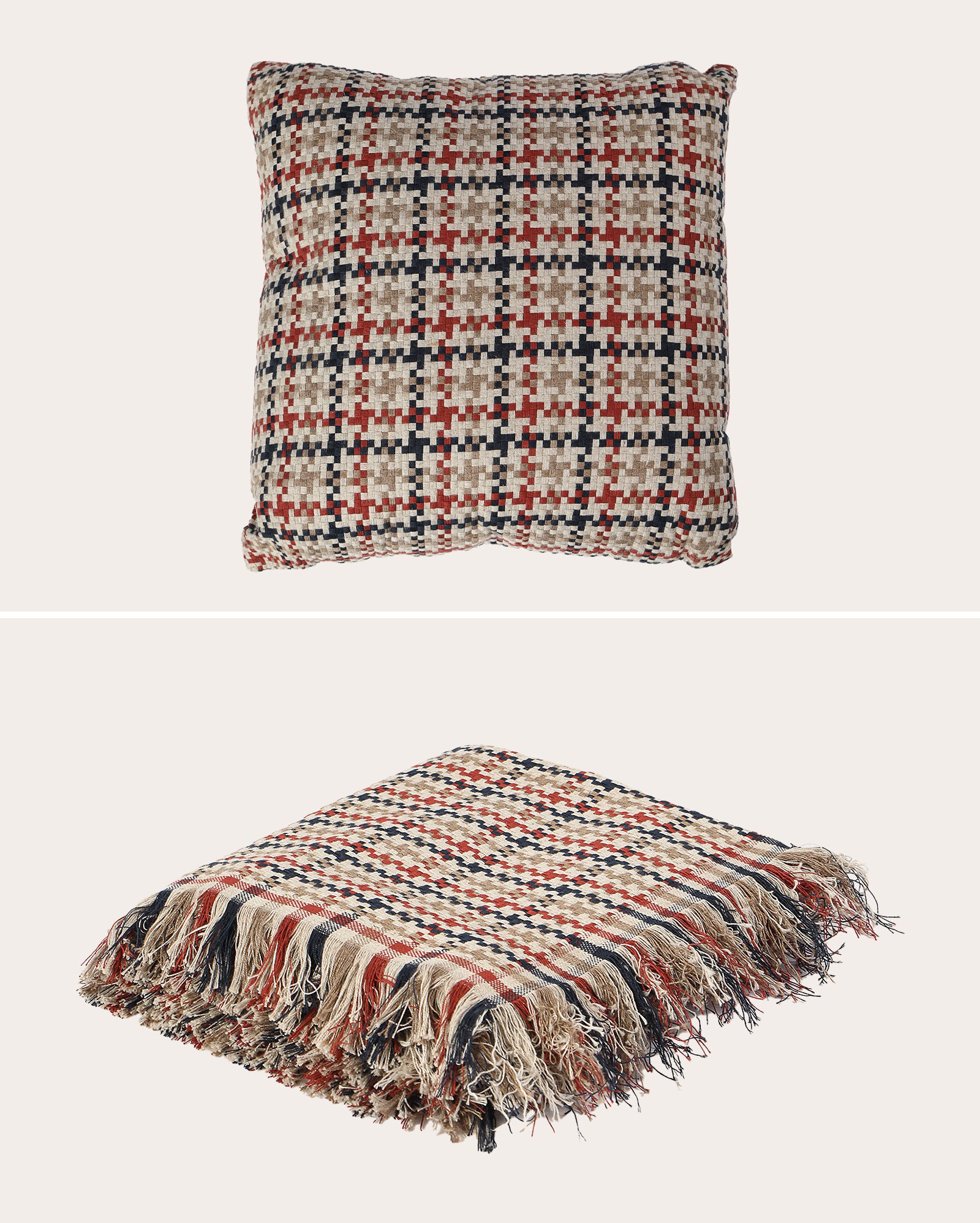 Kit almofada 43x43cm + manta para sofá London 120x140cm - multicor | Casa Riachuelo