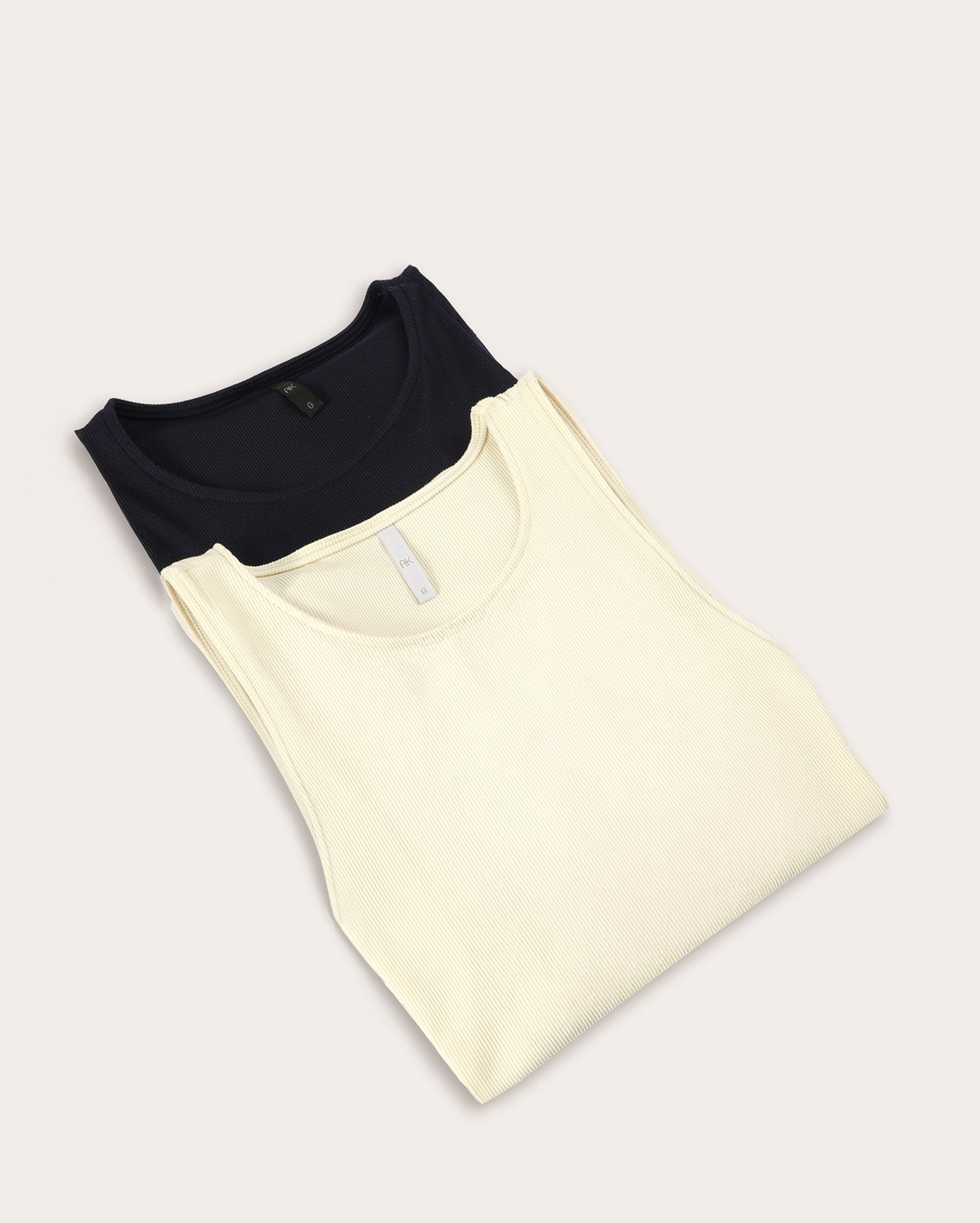 Kit regata feminina 2 peças Clau canelada - multicor