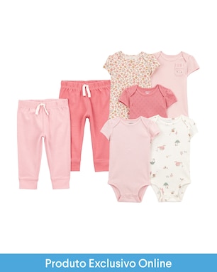 Enxoval bebê conjunto longo 7 peças coelhinho - multicor | Carter's