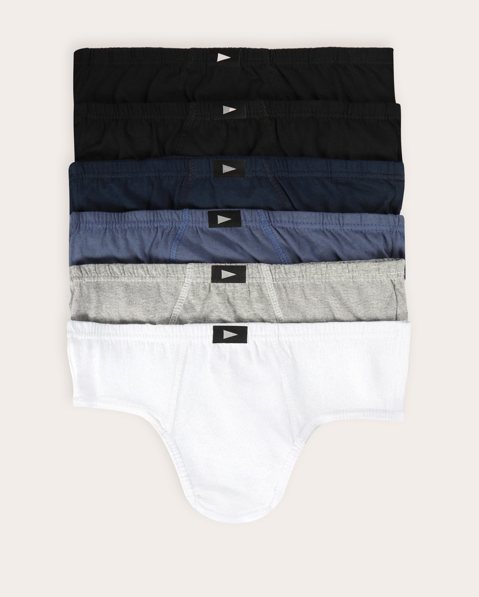 Kit cueca slip 6 peças com elástico - multicor