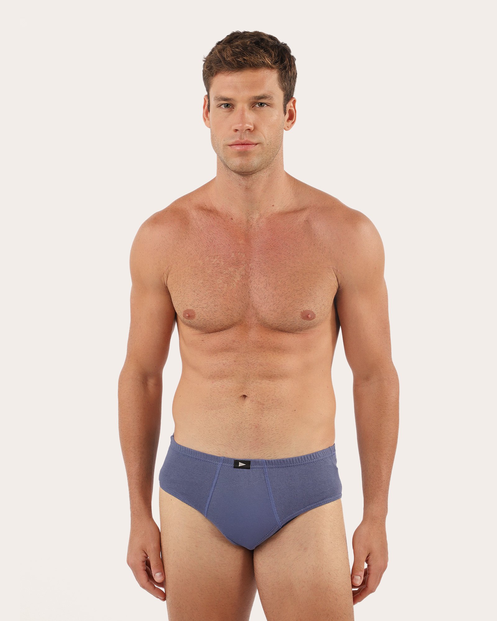 Kit cueca slip 6 peças com elástico - multicor