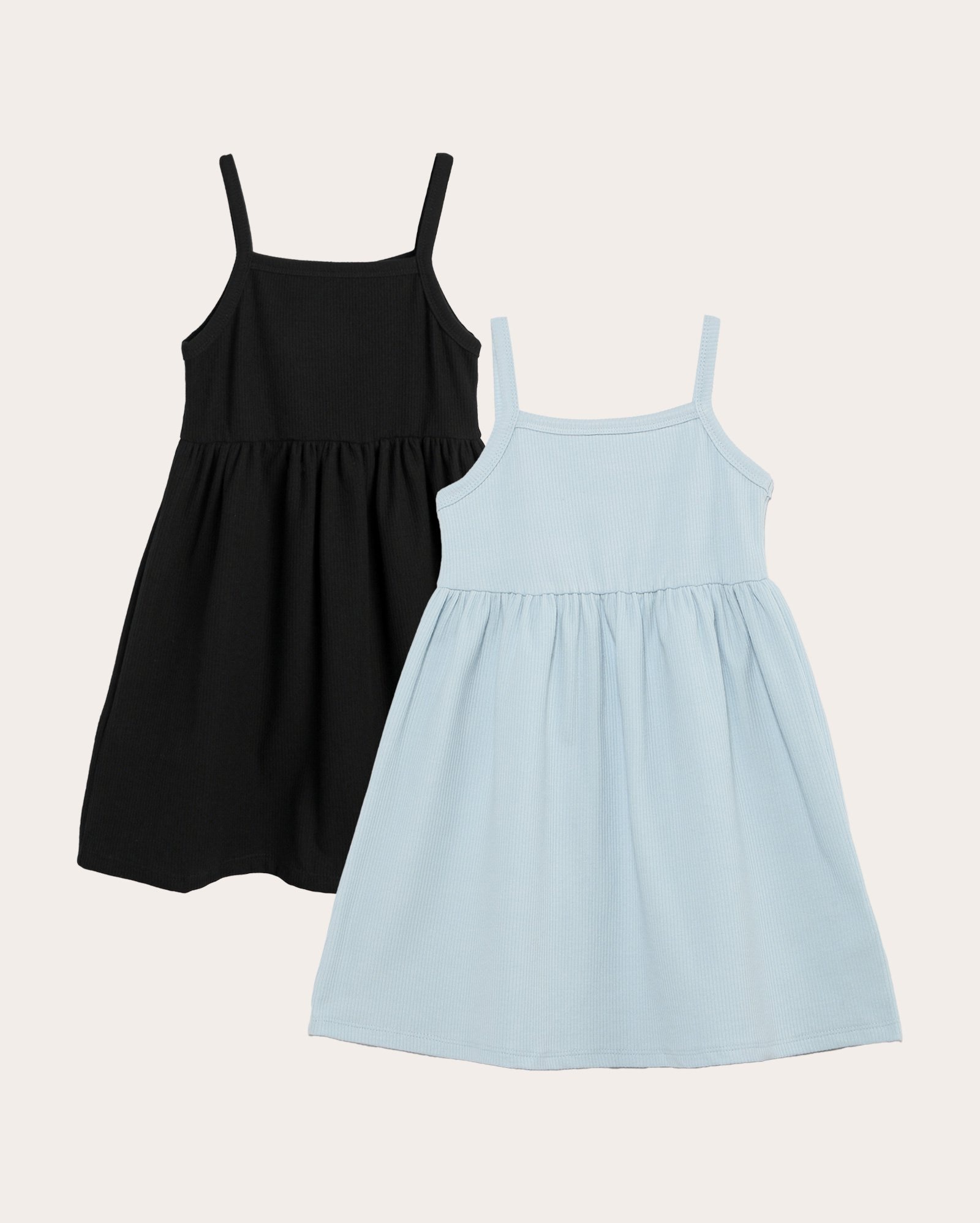 Kit vestido infantil 2 peças godê canelado 4-10A - multicor