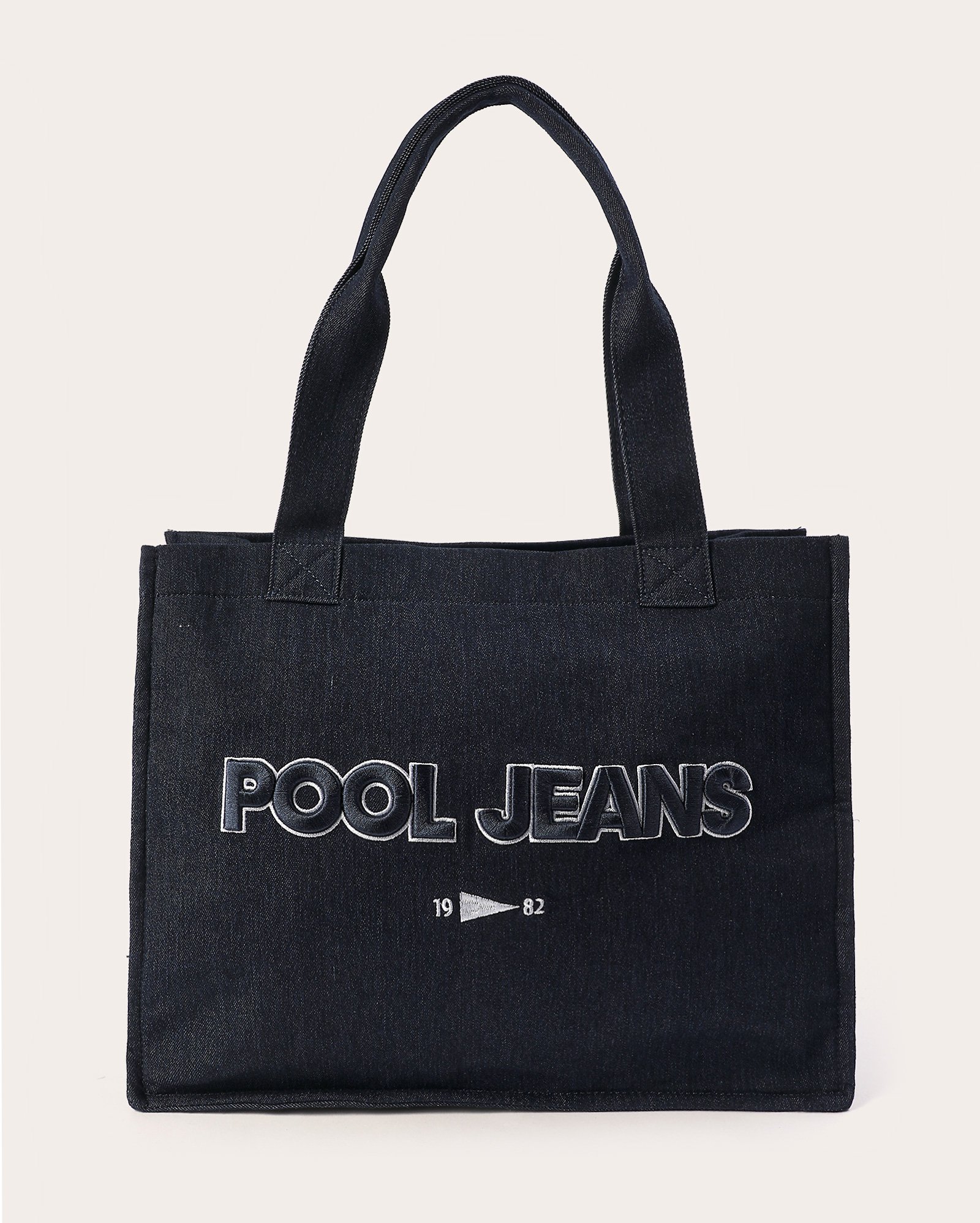 Kit relógio analógico feminino CF25572Q - prata Champion + bolsa jeans G - denim escuro Pool Jeans