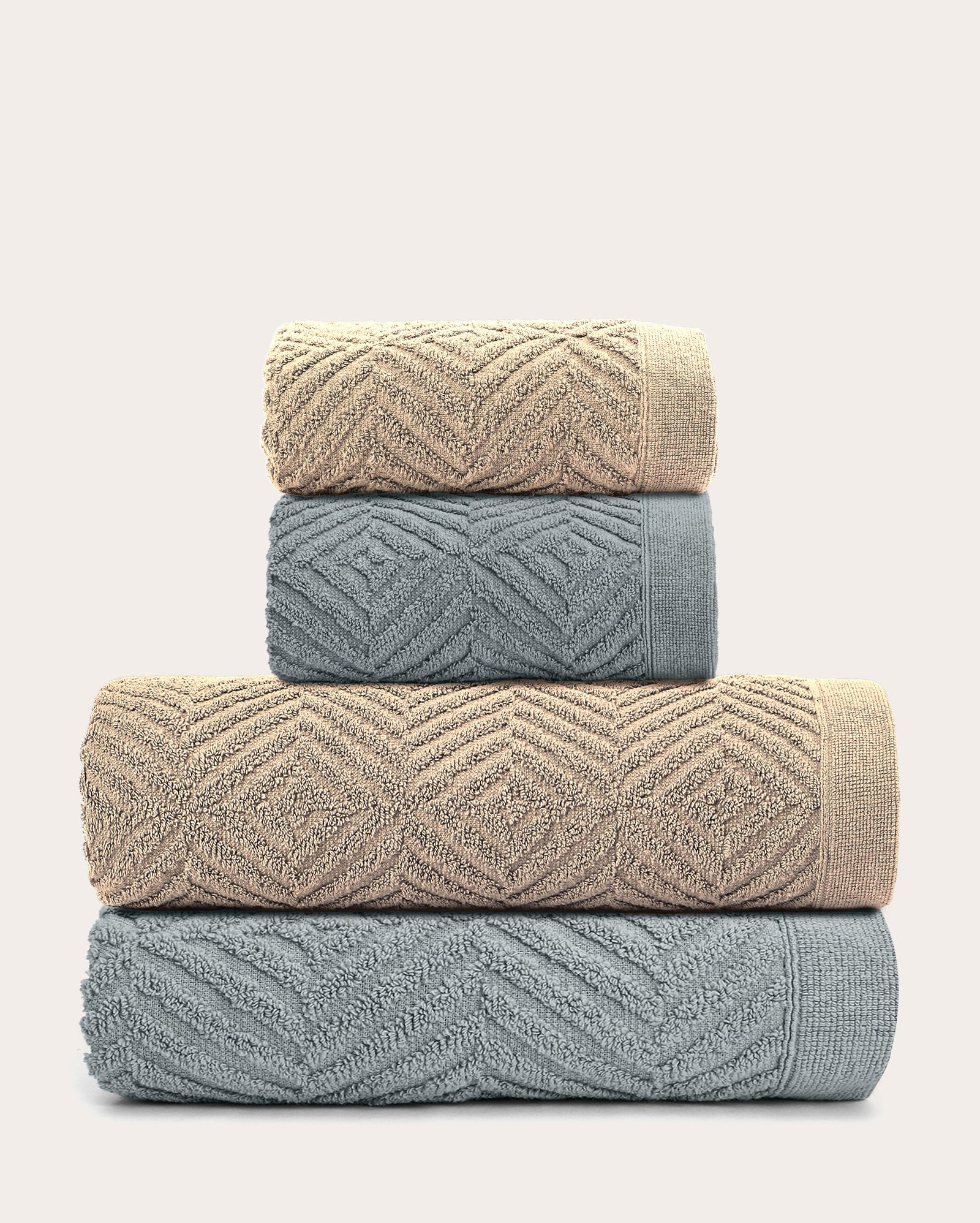Kit toalha de banho 2 peças + toalha de rosto 2 peças Roseli extra soft - multicor | Buddemeyer