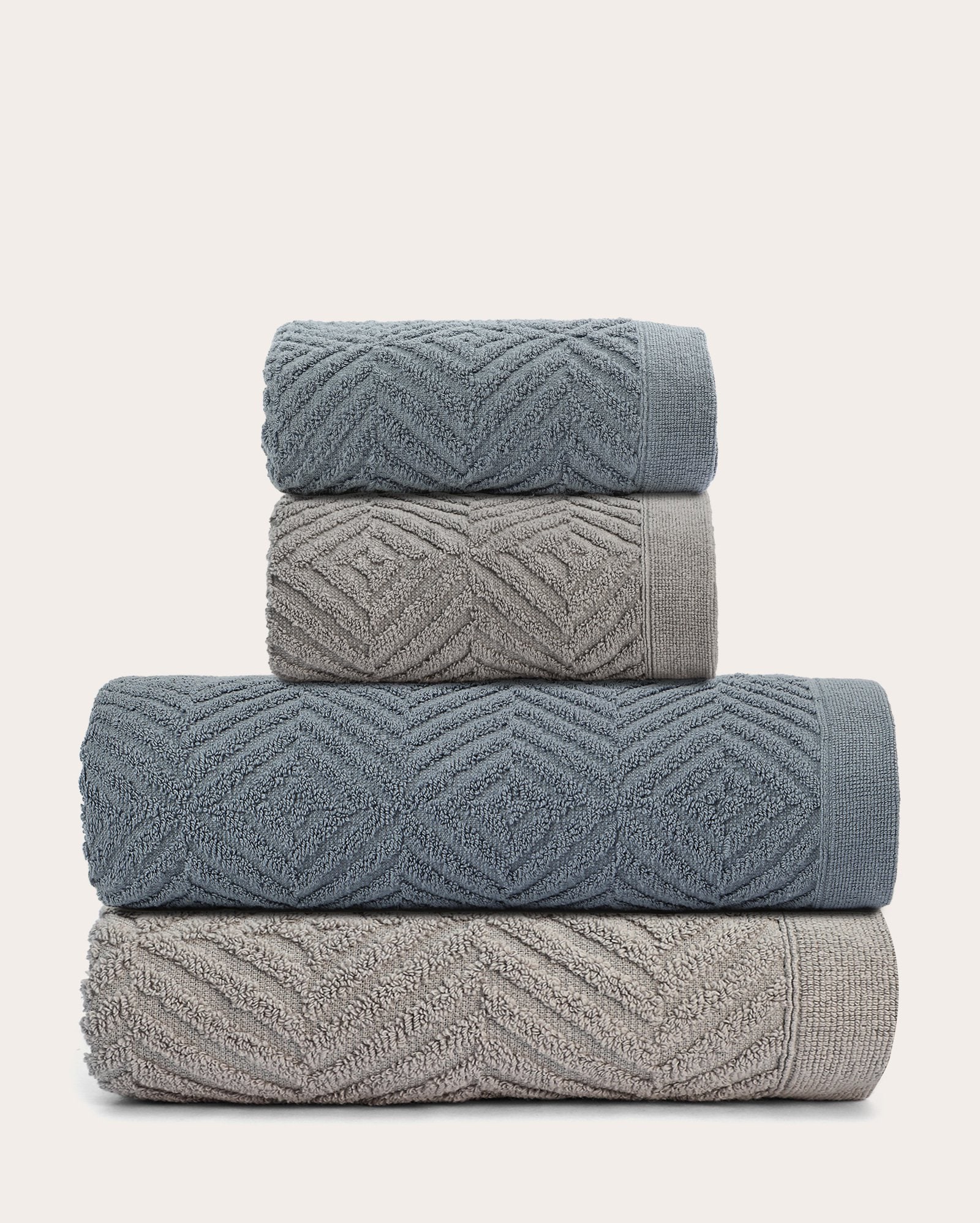 Kit toalha de banho 2 peças + toalha de rosto 2 peças Roseli extra soft - multicor | Buddemeyer