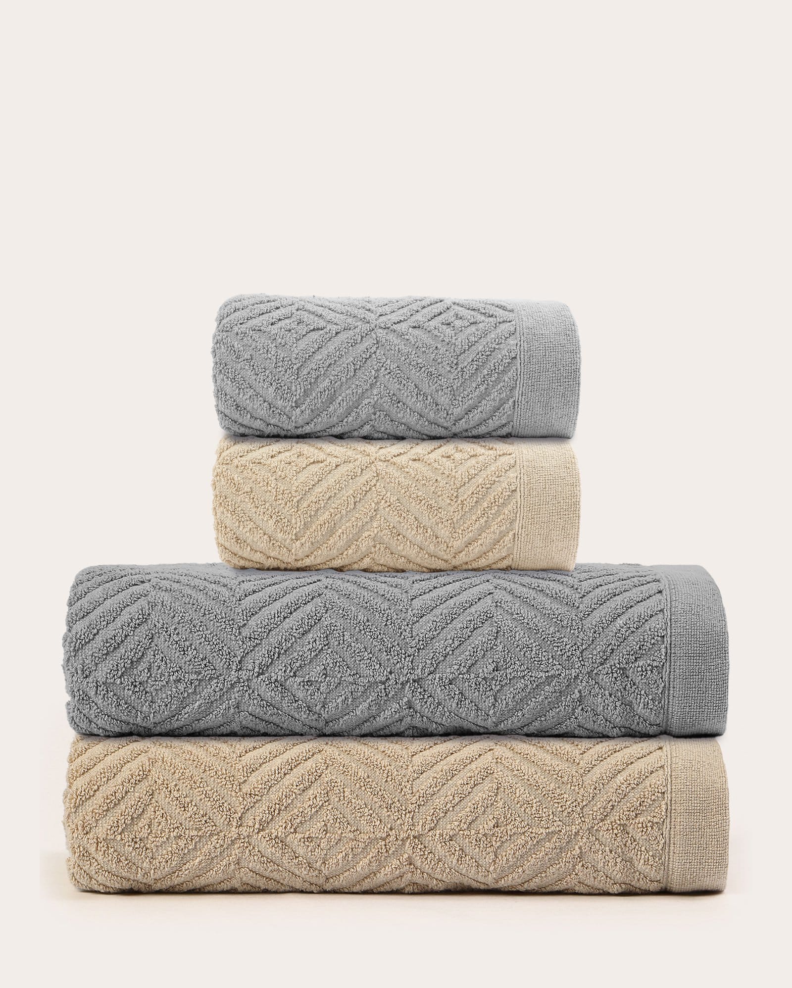 Kit toalha de banho 2 peças + toalha de rosto 2 peças Roseli extra soft - multicor | Buddemeyer