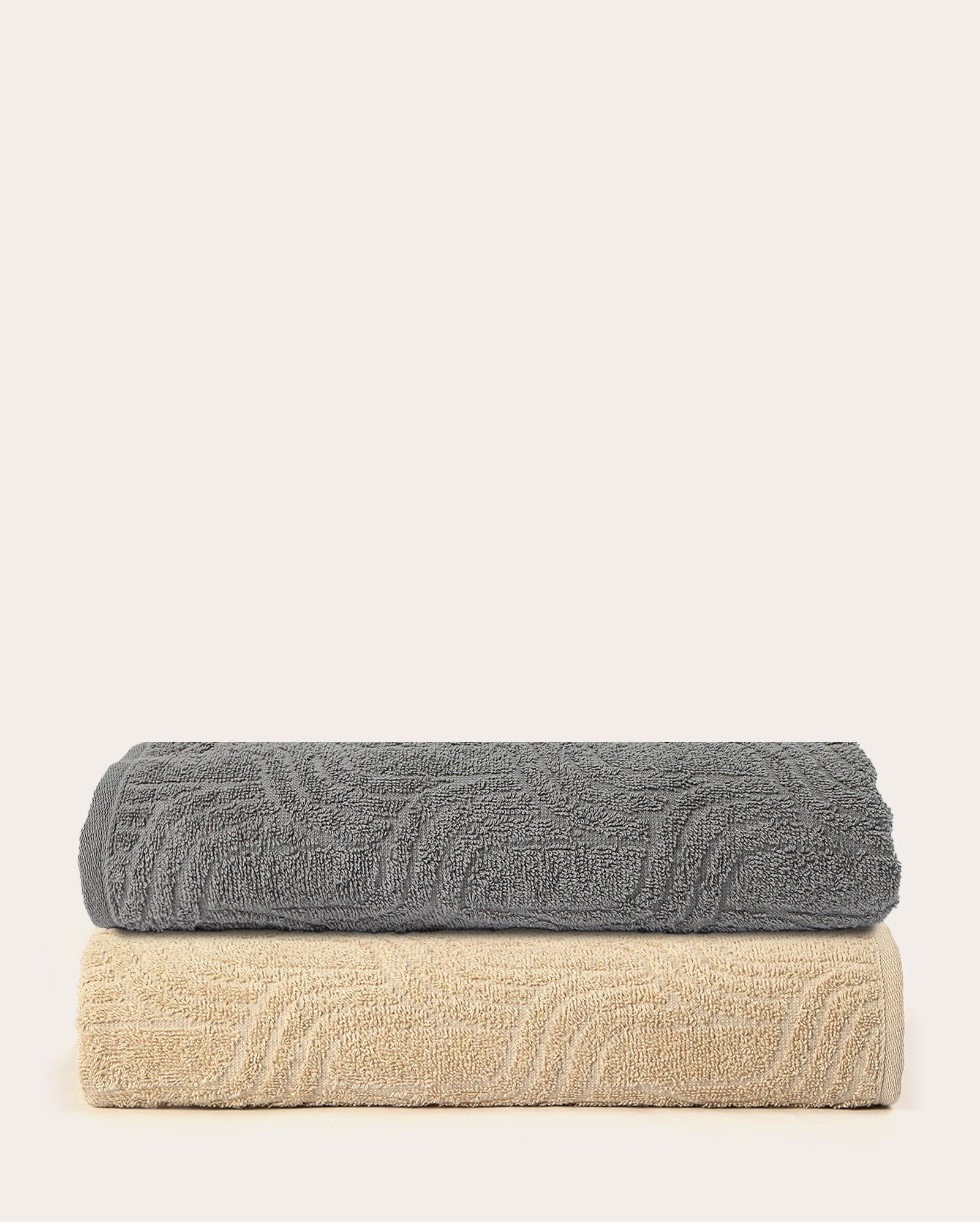 Kit toalha de banho 2 peças com textura Keljacq - multicor | Karsten