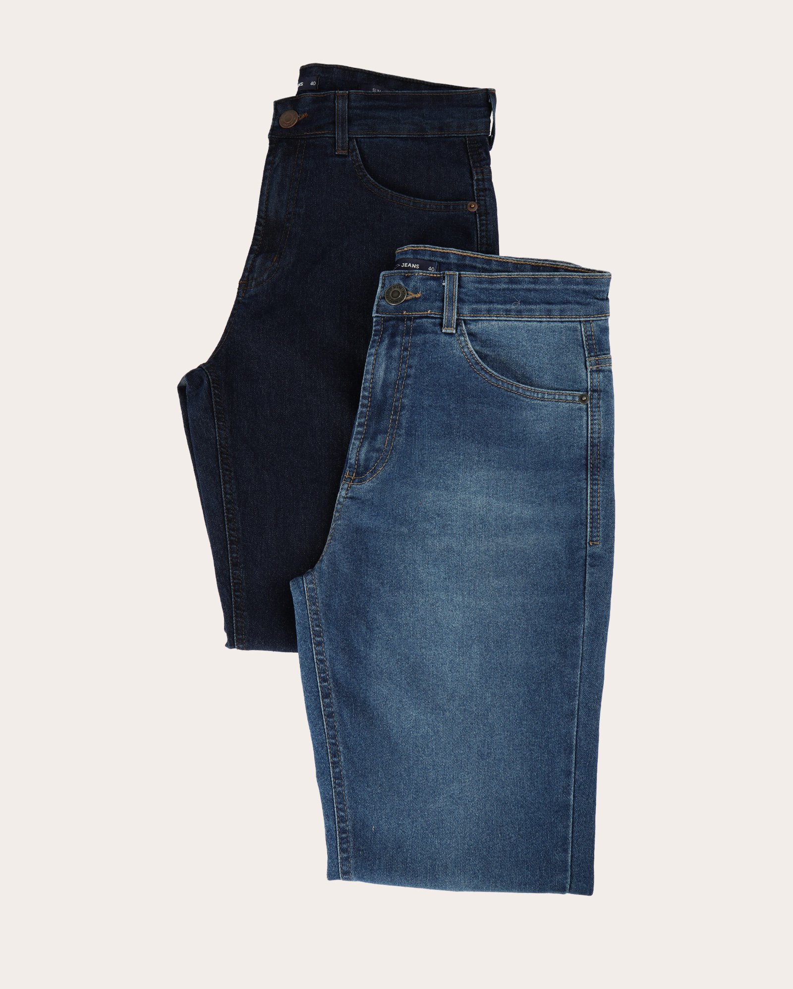 Kit calça jeans masculina 2 peças slim - multicor | Pool Jeans