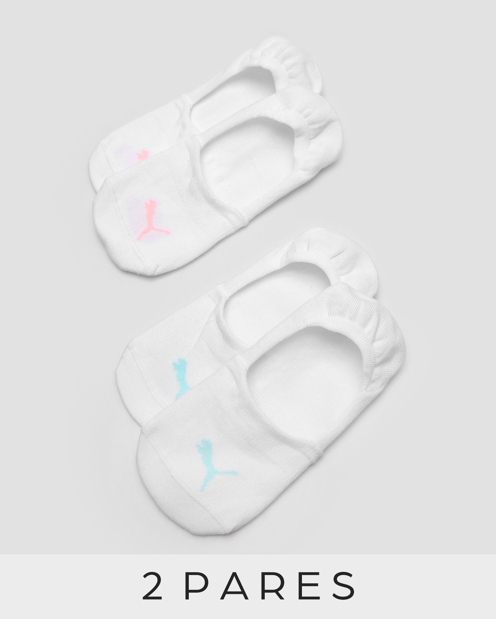 Kit meia feminina 6 pares cano invisível - branco | Puma