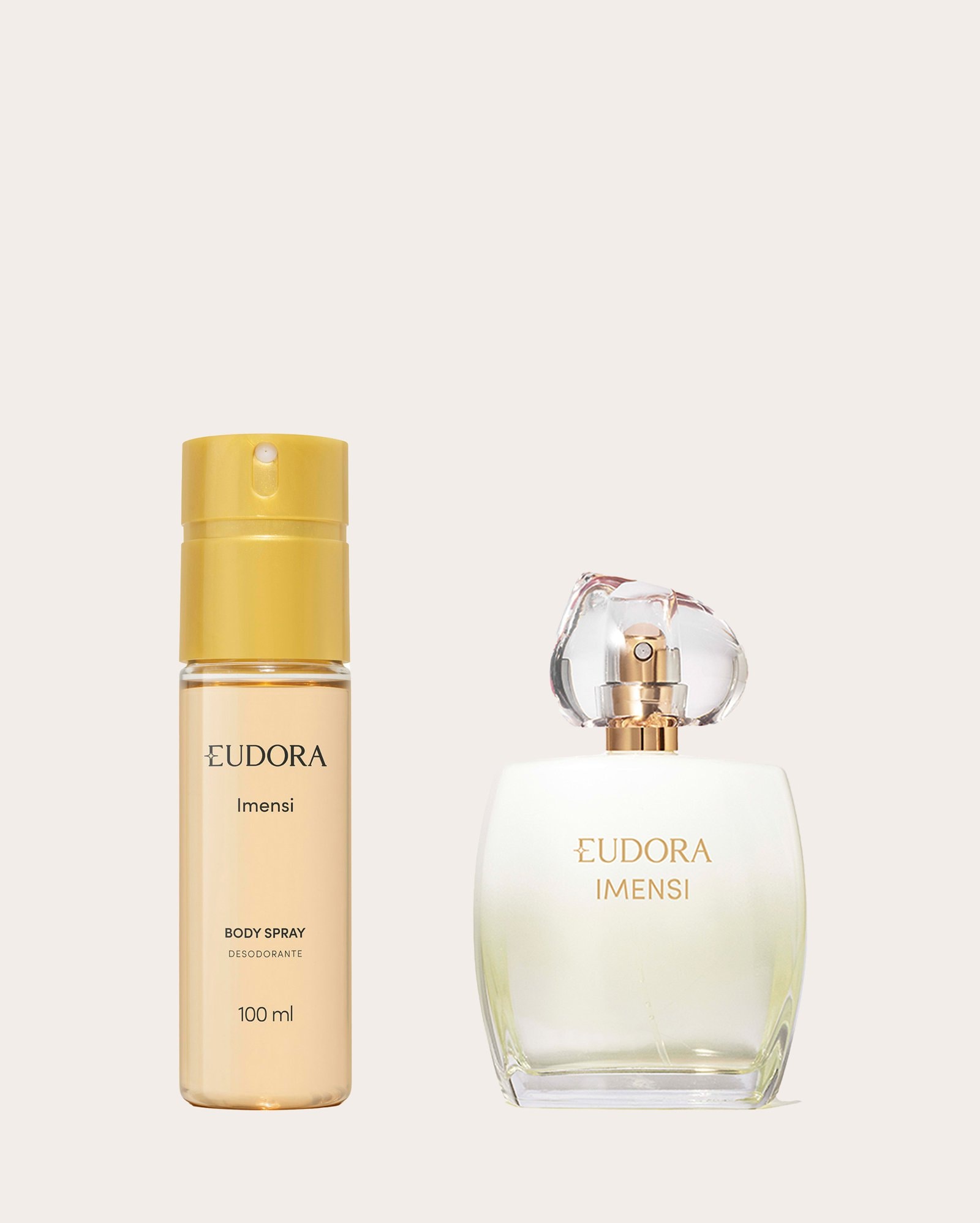 Kit deo colônia feminina 100ml + body splash Imensi 100ml | Eudora