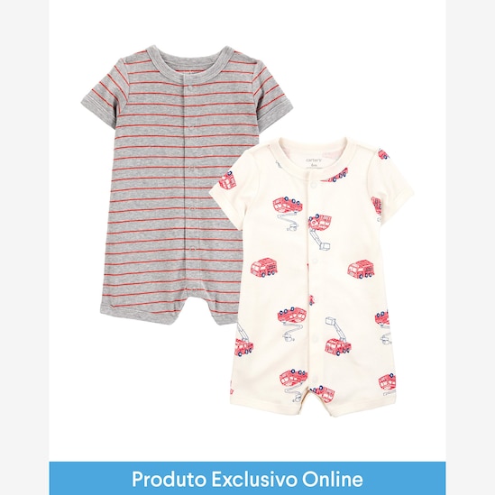 Enxoval bebê macaquinho 2 peças mangas curtas - multicor | Carter's