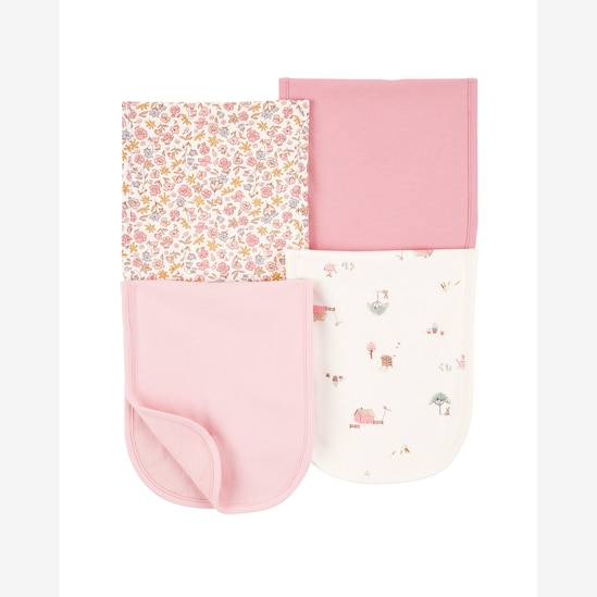 Enxoval bebê body 4 peças + babador 3 peças + paninho de ombro 4 peças + caixa de presente M - multicor | Carter's