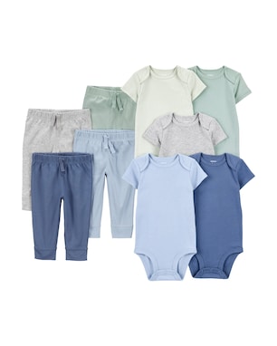 Enxoval bebê kit body 5 peças + calça 4 peças - multicor Carter's