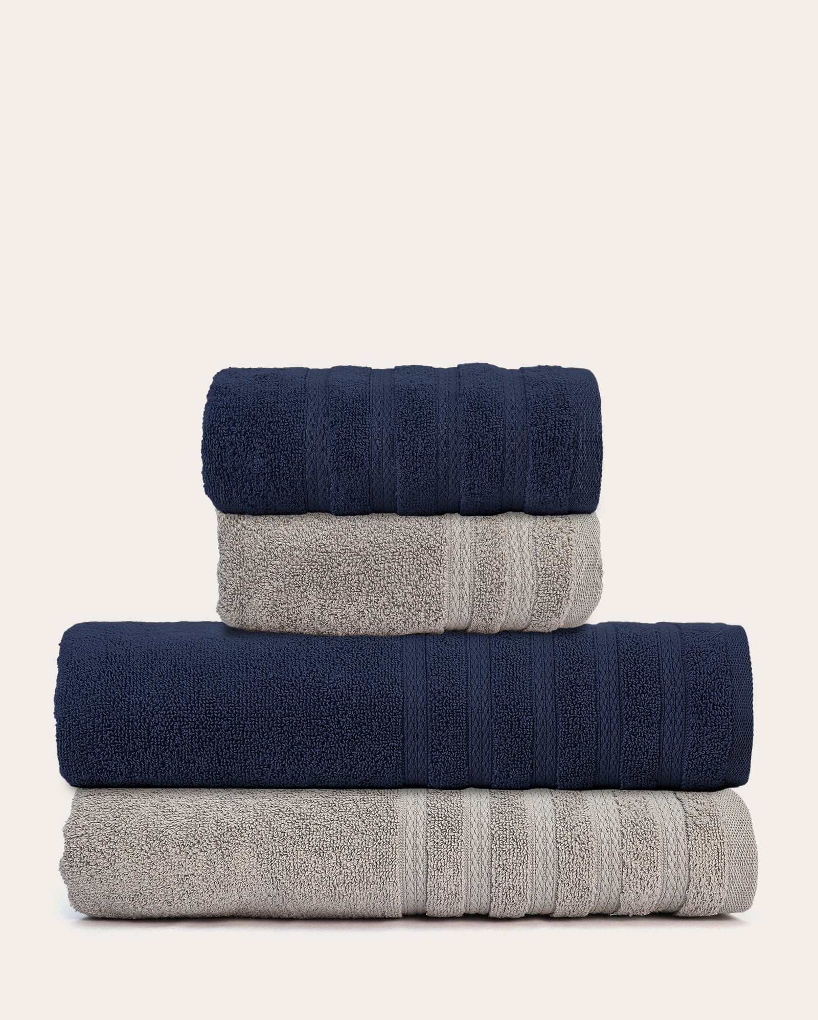 Kit toalha de banho 2 peças + toalha de rosto 2 peças Roseli extra soft - multicor | Buddemeyer