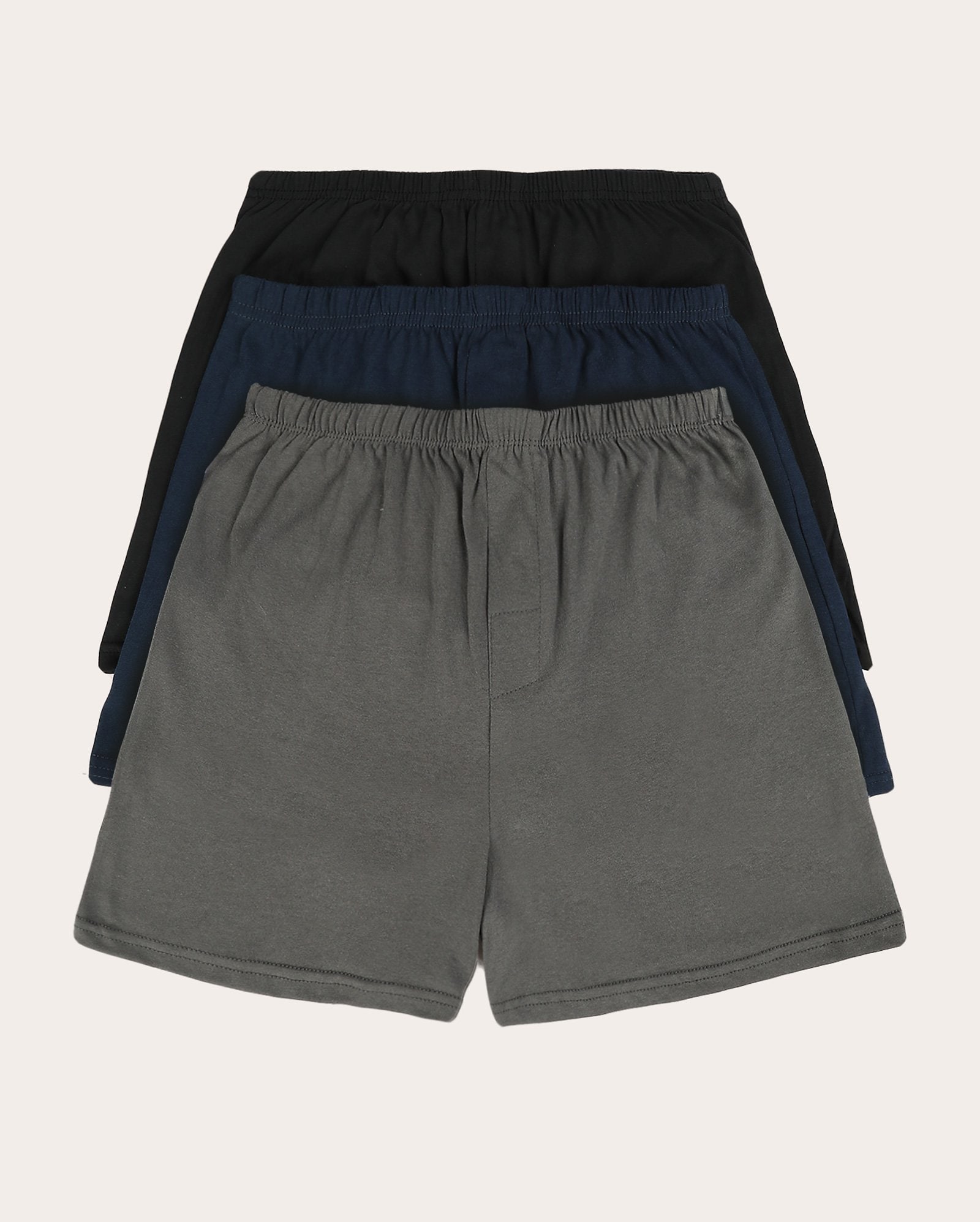 Kit cueca samba canção 3 peças em algodão - multicor