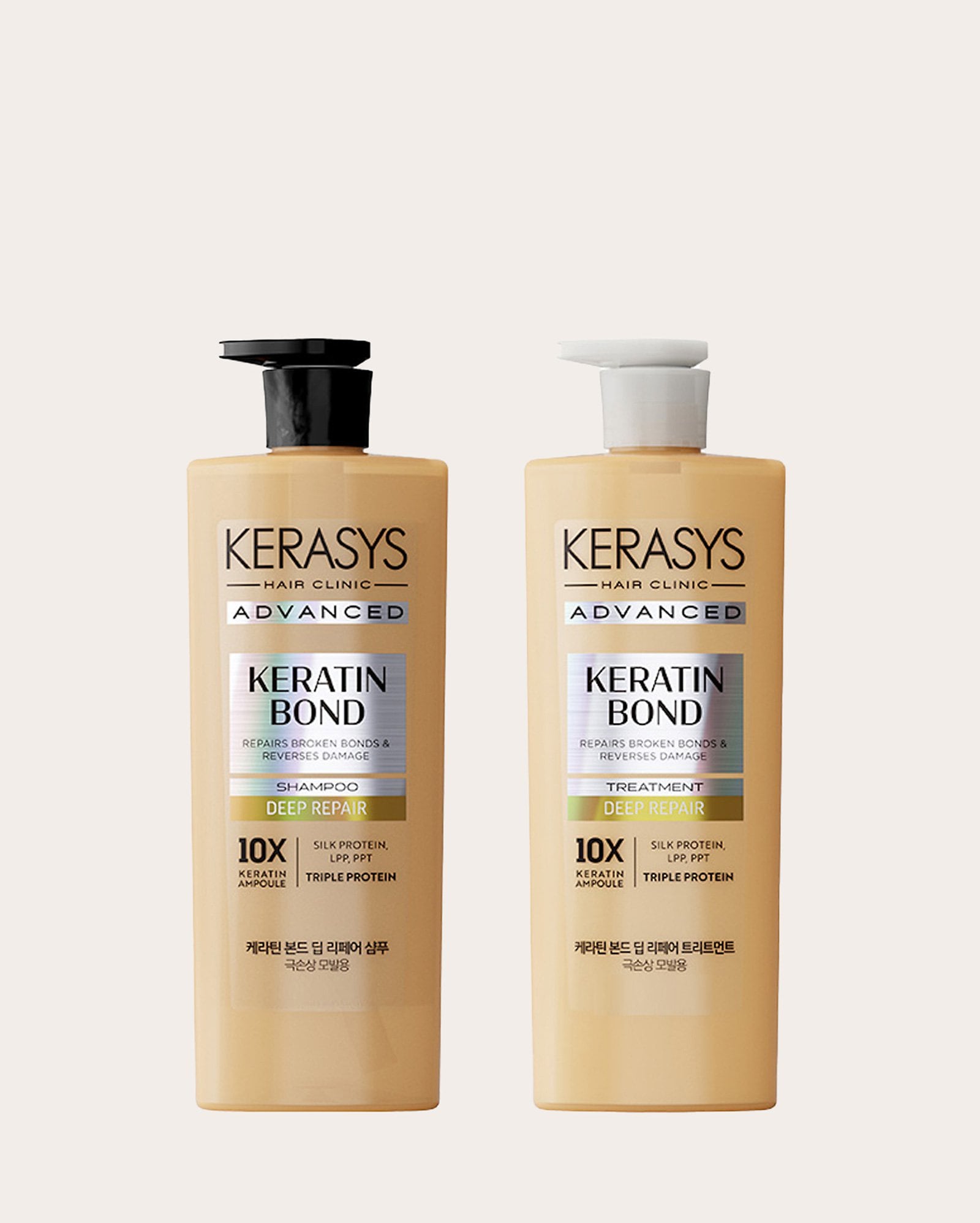 Kit shampoo 600ml + máscara capilar Keratin Bond Deep Repair 600ml | Kerasys