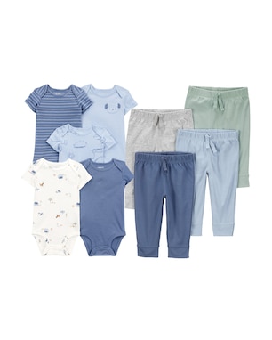 Enxoval bebê body 5 peças + calça 4 peças com laço - multicor | Carter's