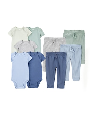 Enxoval bebê body 5 peças + calça 4 peças com laço - multicor | Carter's