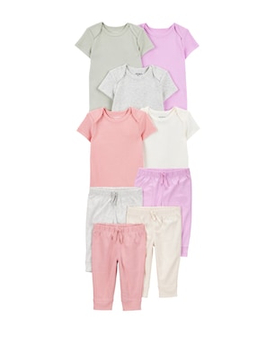 Enxoval bebê body 5 peças + calça 4 peças laço - multicor | Carter's