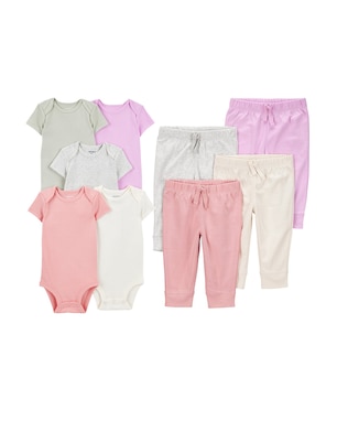 Enxoval bebê body 5 peças + calça 4 peças laço - multicor | Carter's
