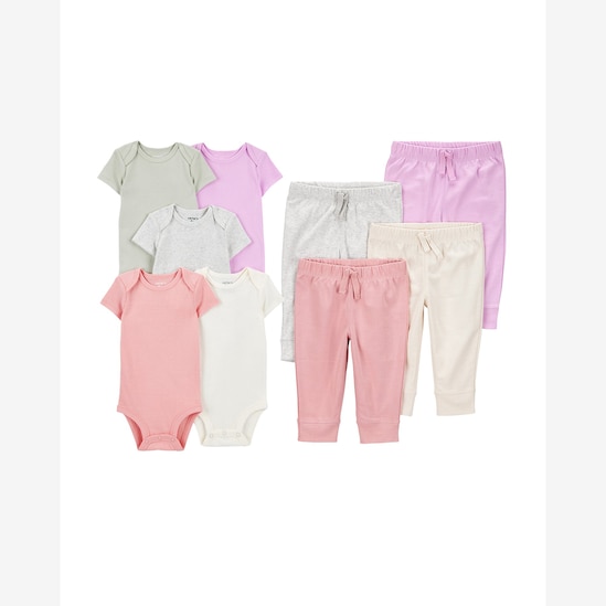 Enxoval bebê body 5 peças + calça 4 peças laço - multicor | Carter's