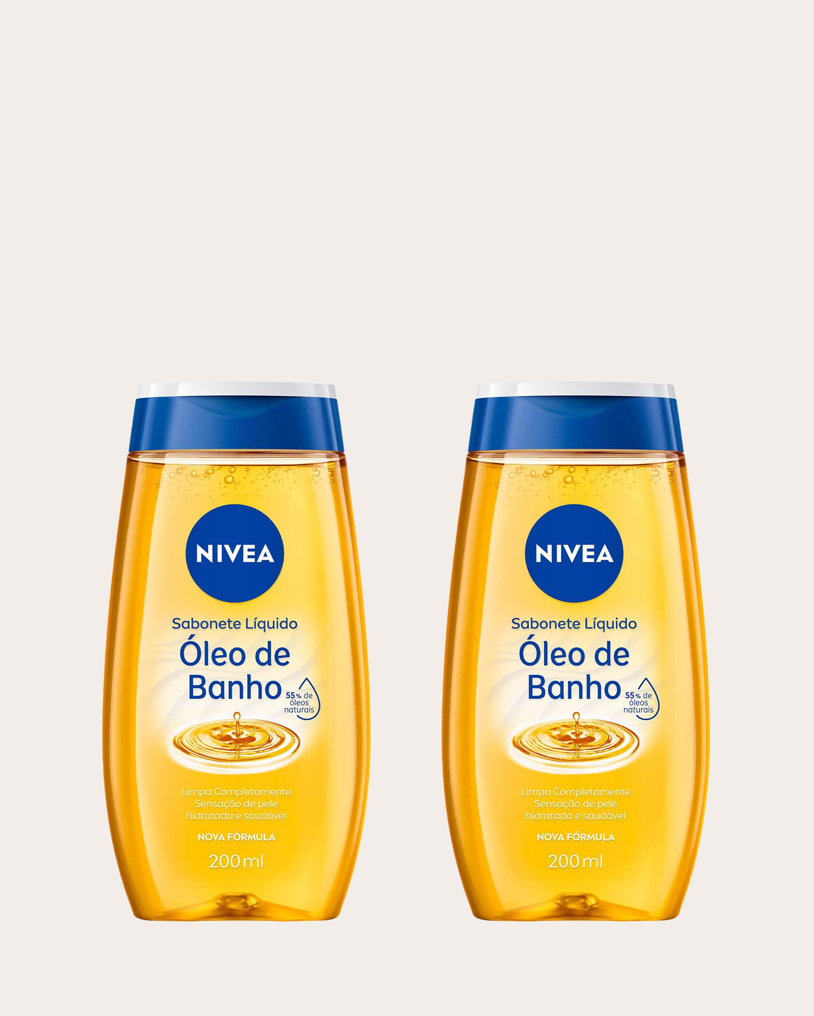 Kit sabonete líquido 2 itens óleo de banho 200ml cada | Nivea