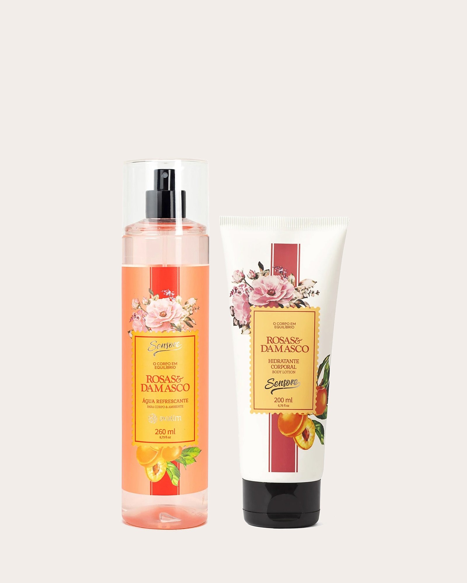 Kit body splash 260ml + hidratante Rosas & Damasco 200g | Avatim