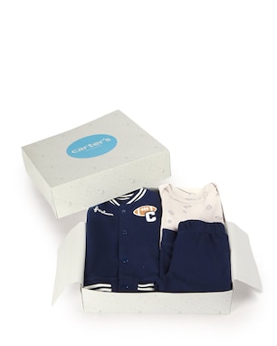 Enxoval bebê conjunto longo 3 peças + caixa de presente M - multicor | Carter's