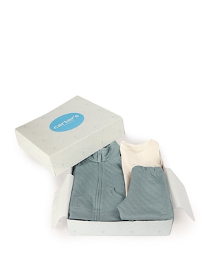 Enxoval bebê conjunto longo 3 peças matelassê + caixa de presente M - multicor | Carter's