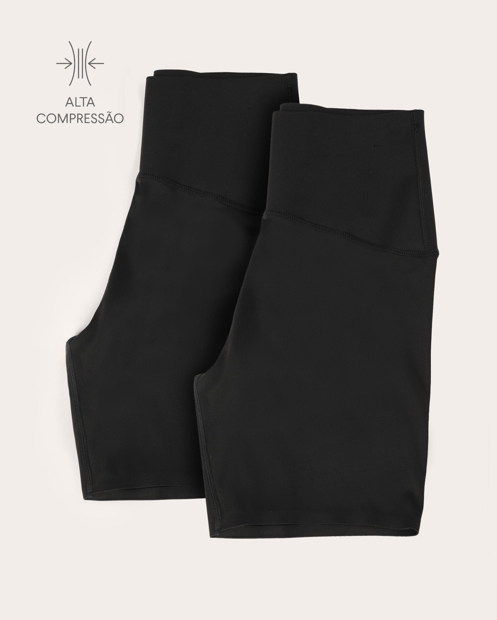 Kit bermuda esportiva feminina 2 peças de poliamida superfit - preto | Body Work