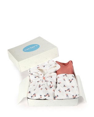 Enxoval bebê conjunto longo 3 peças floral + caixa de presente M - multicor | Carter's