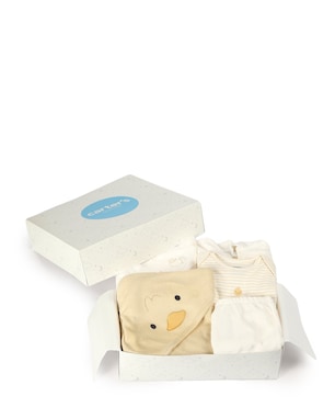 Enxoval bebê conjunto longo 3 peças + kit toalha de banho 2 peças + caixa de presente M - multicor | Carter's