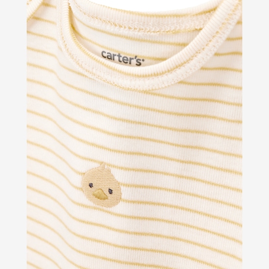 Enxoval bebê conjunto longo 3 peças + kit toalha de banho 2 peças + caixa de presente M - multicor | Carter's