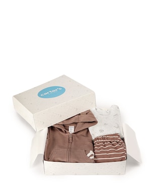 Enxoval bebê conjunto longo 3 peças cachorrinho + caixa de presente M - multicor | Carter's